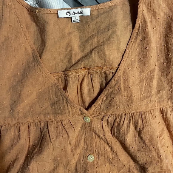 Madewell Rhyme Button Front Top in Clipdot size M - Picture 6 of 7